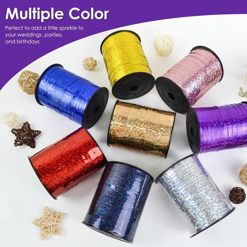 VISPAD Dark Purple Curling Ribbon - 500 Yard Shiny Metallic Curly Gift Wrapping Ribbon for Florist Flowers - Image 5